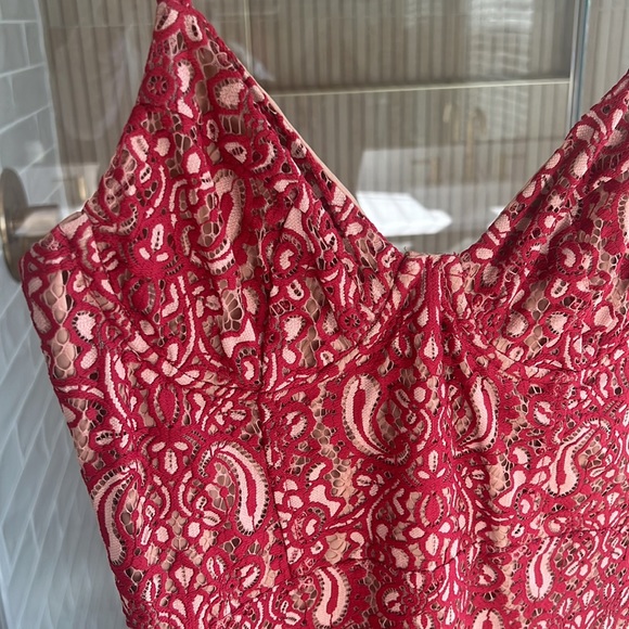 For Love and Lemons Vika Mini Dress in Red - Picture 5 of 11